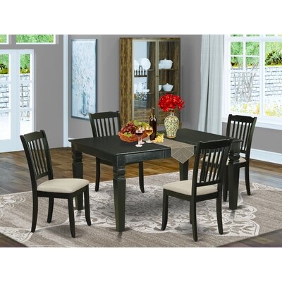 Vannie 5 Piece Extendable Solid Wood Dining Set - Image 0