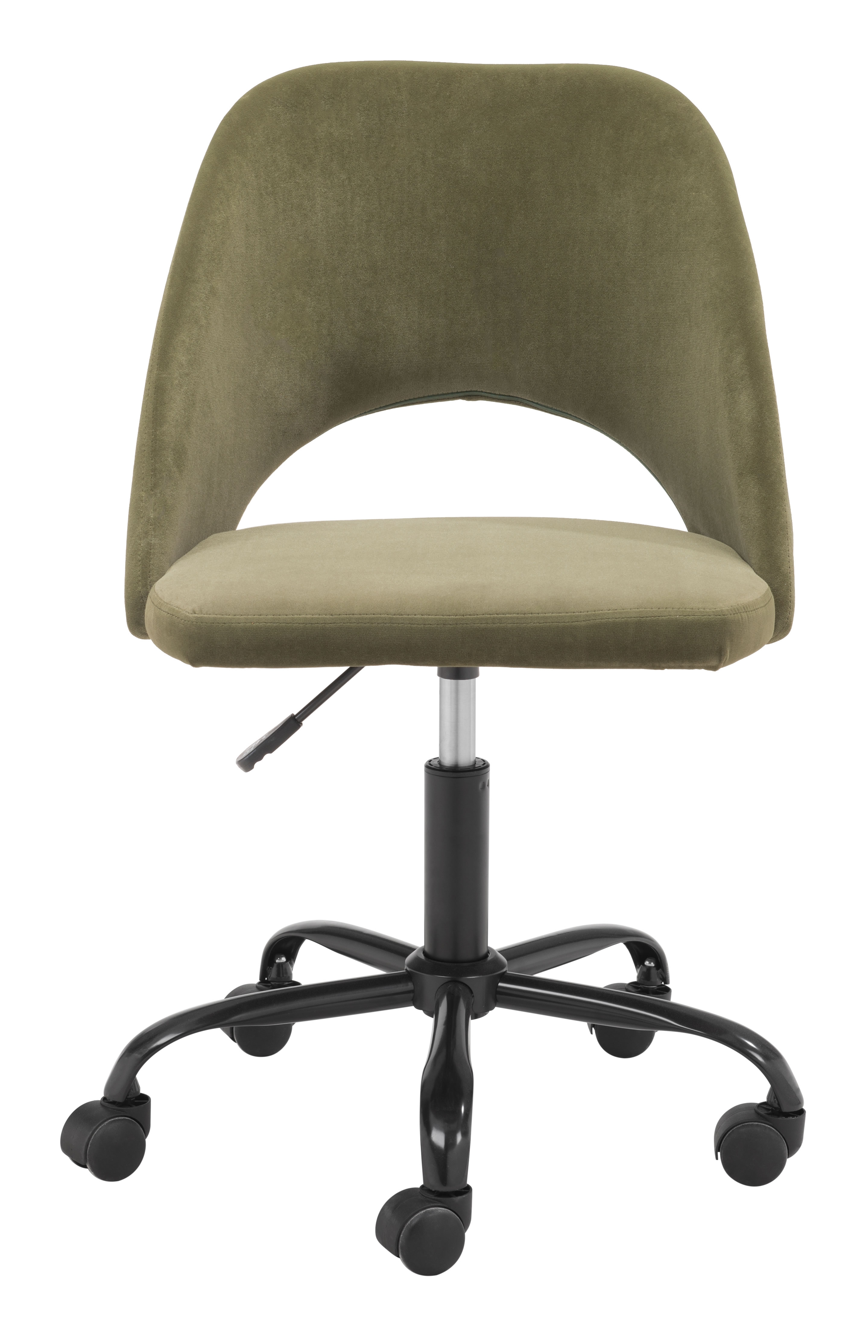 Treibh Office Chair, Olive Velvet - Image 3