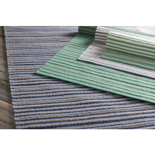 Ravena Green Indoor 8' x 11' Handmade Rug - Image 0