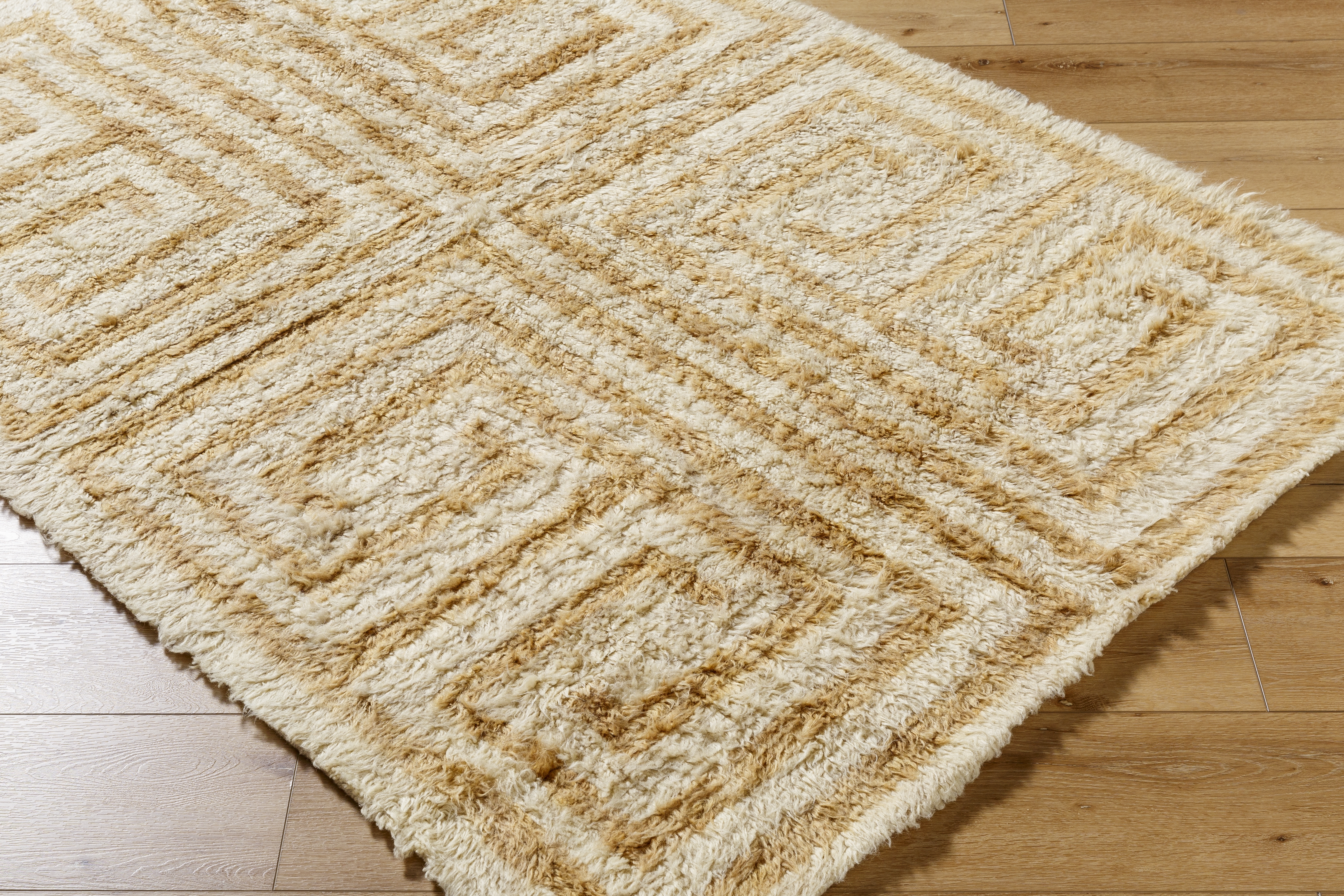 Beni Moroccan Beige Indoor 9' x 12' Handmade Rug - Image 5