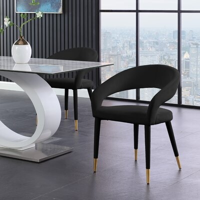 Grossberndt Grey Velvet Dining Chair - Image 0