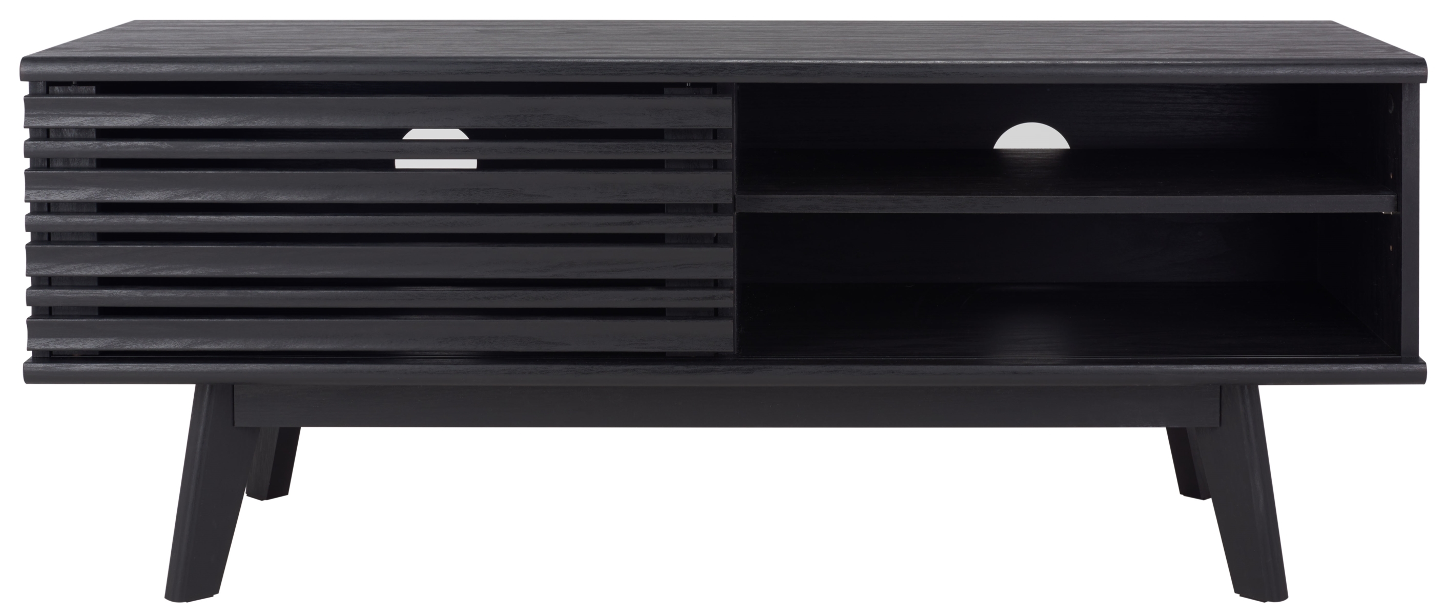 Aurelio 1 Shelf Media Stand - Black - Safavieh - Image 0