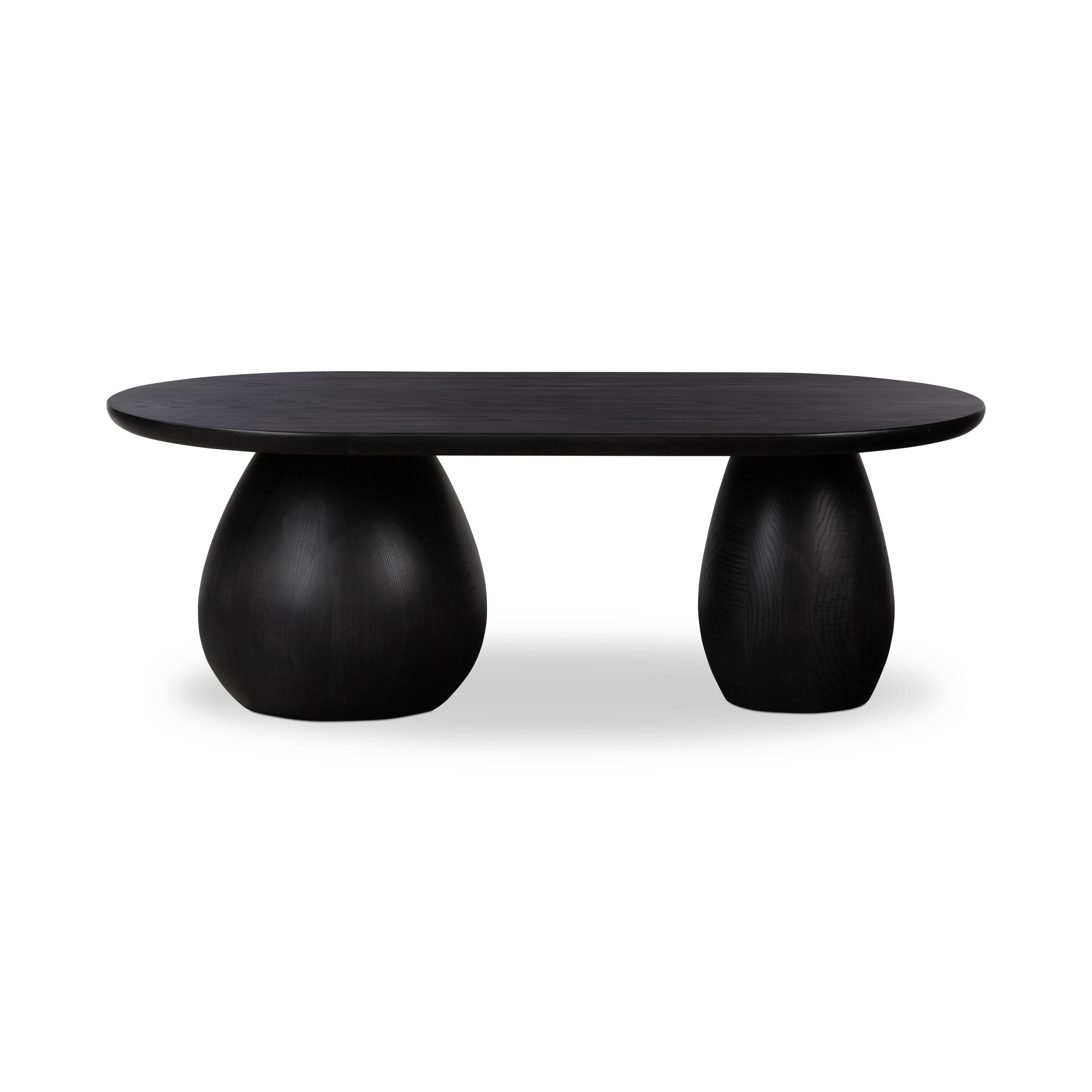 Merla Wood Coffee Table-Black Wash Ash - Image 2