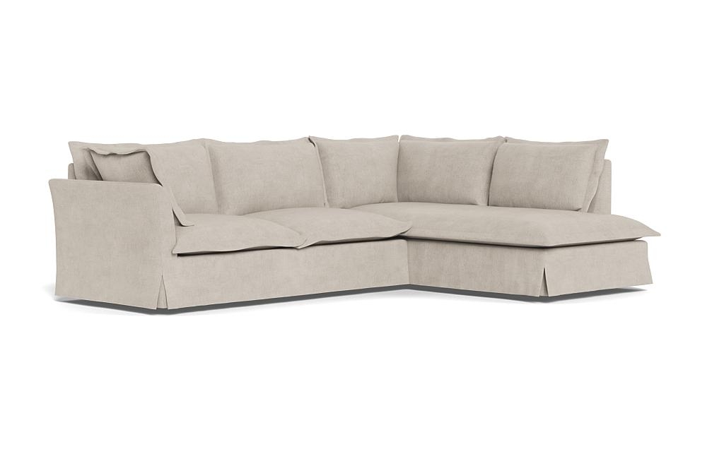 Skylar Slipcovered 3-Seat Right Bumper Sectional - Image 1