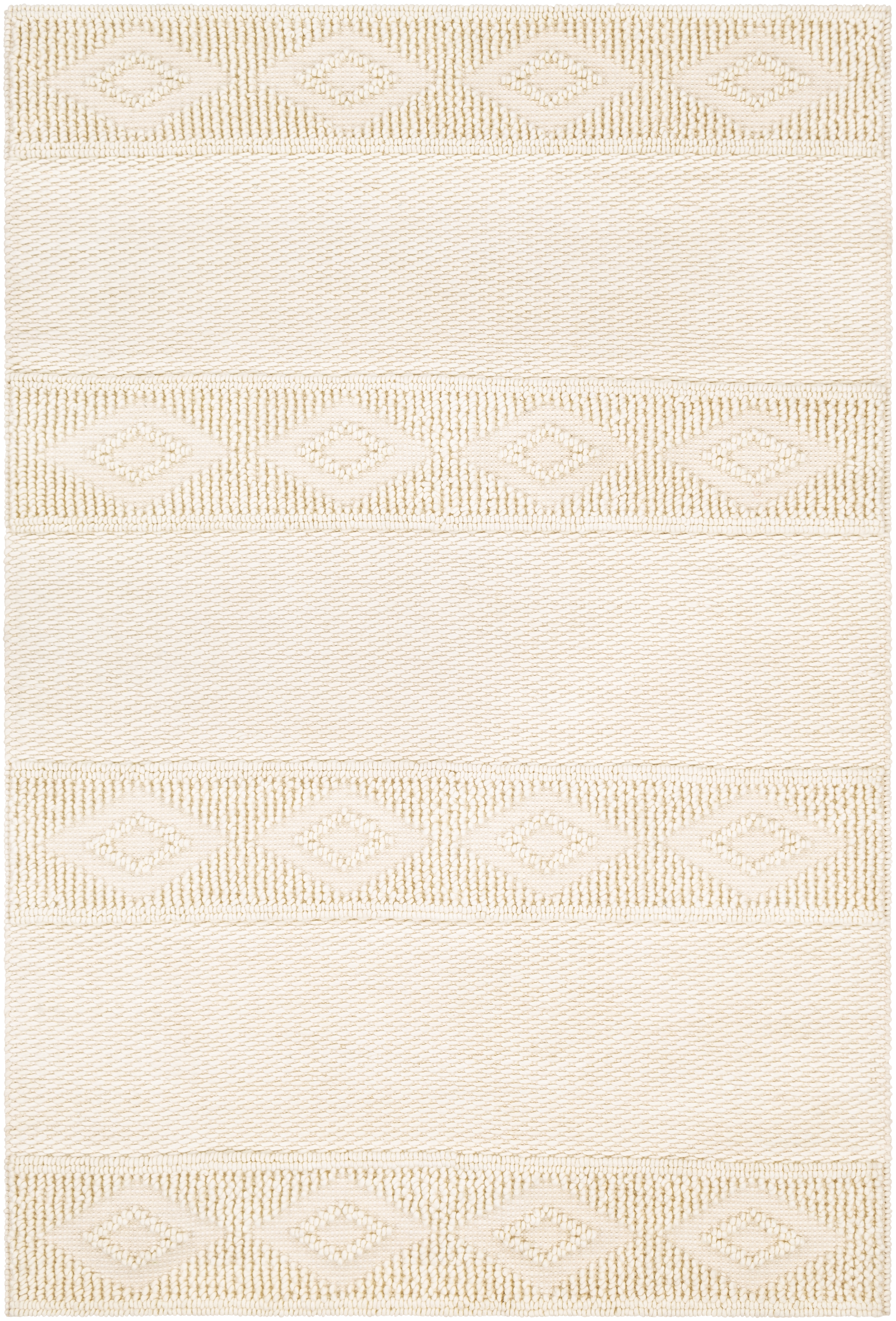 Farmhouse Neutrals Beige Indoor 6' x 9' Handmade Rug - Image 0