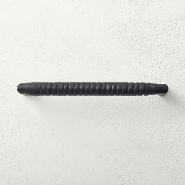 Black and Wrapped Black Leather Handle 6" - Image 0