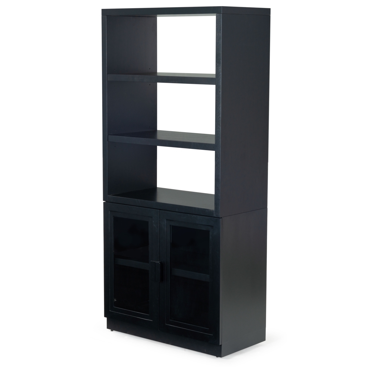 Roades Glass Cabinet Bookcase - Black - Image 7