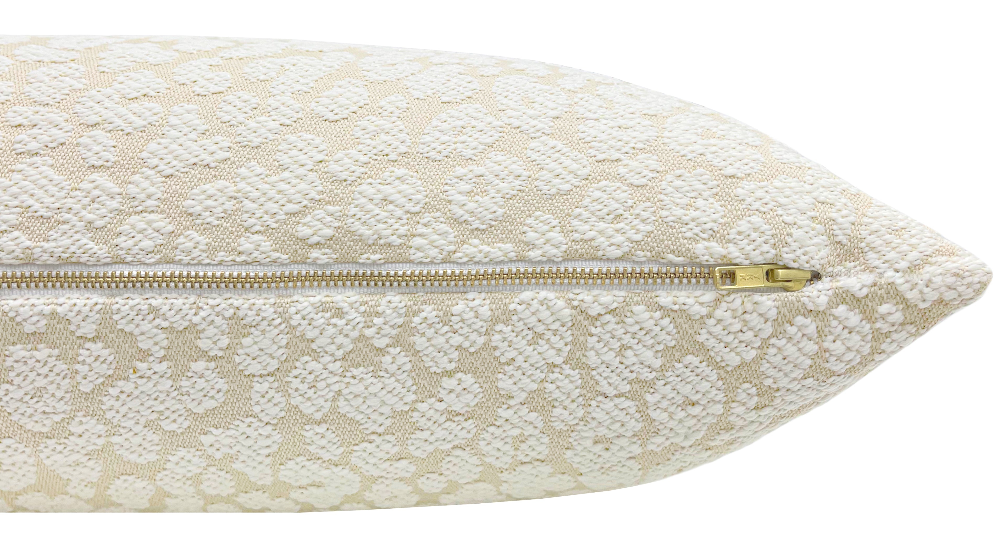 THE XL LUMBAR :: LEOPARD CHENILLE // NATURAL - 14" X 48" - Image 1