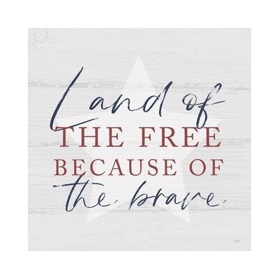 Land Of The Free by Lux + Me Designs - Wrapped Canvas Textual Art - Image 0