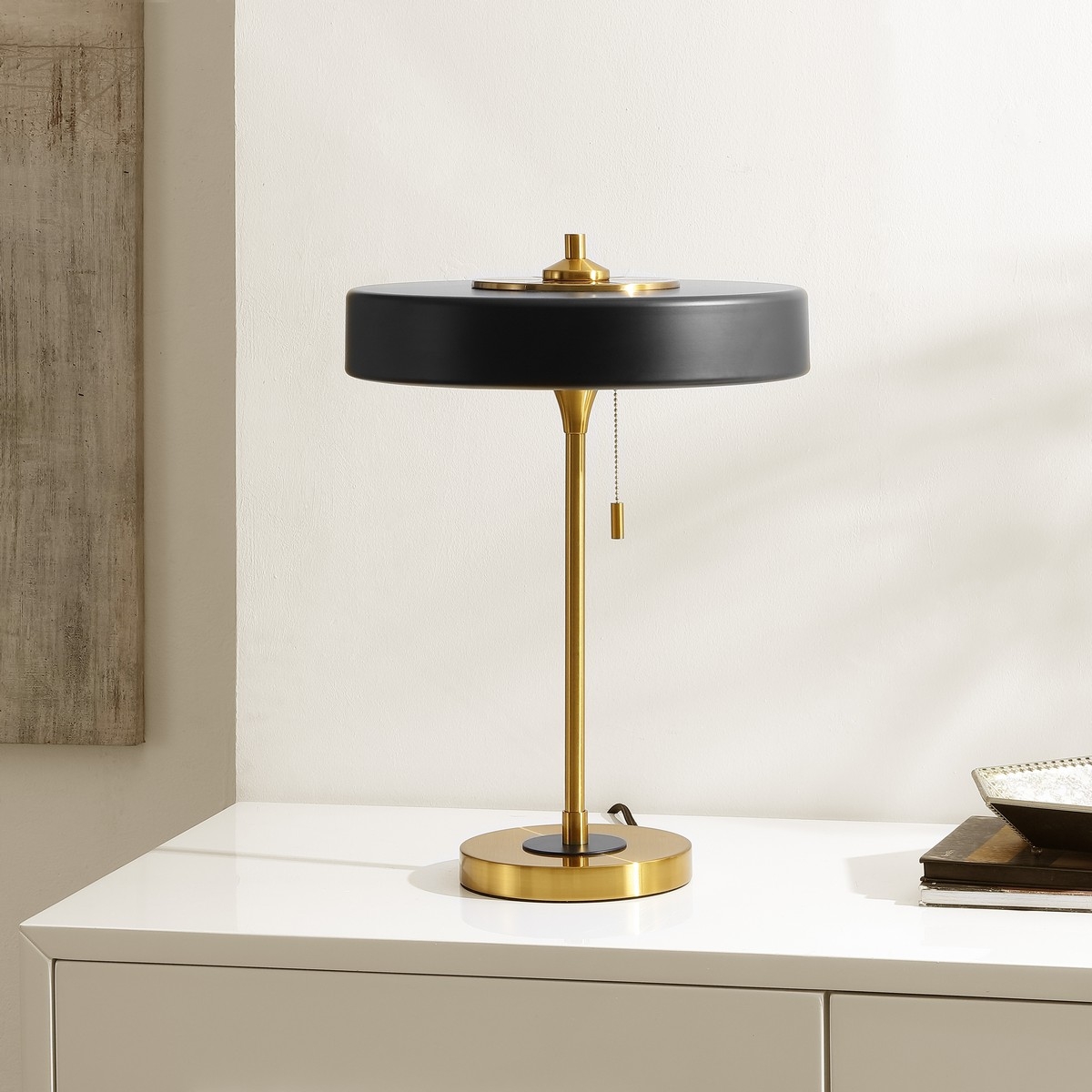 Decker 19.25 Inch Table Lamp - Black/Brass - Image 1