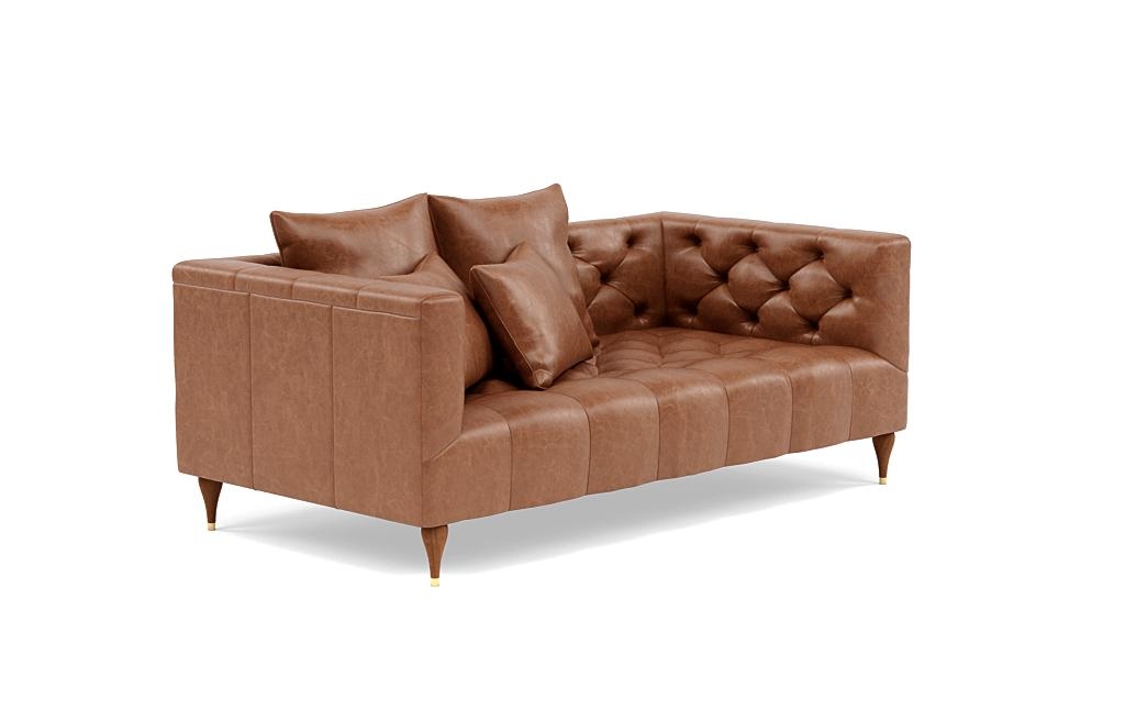 Ms. Chesterfield Leather Loveseat by Apartment Therapy - Image 1