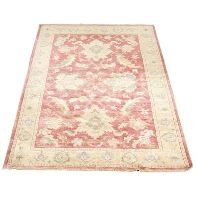 One-of-a-Kind Yaya Hand-Knotted 1980s Anatolian Red/Beige 5'1" x 7'7" Wool Area Rug - Image 0