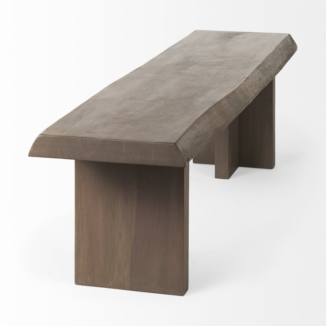 Mercana Konstantin 70.0 X 18.0 X 18.0 Medium Brown Wood W/ Live Edge Bench - Image 0