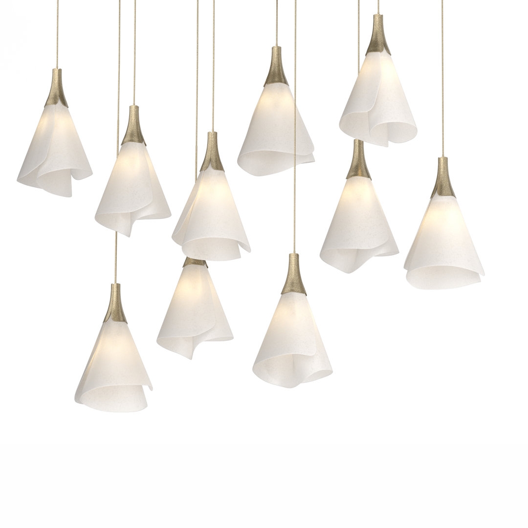 Hubbardton Forge Mobius 10 - Light Rectangular Pendant - Spun Frost Shade - Image 0