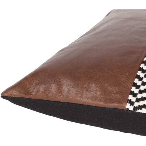 Fiona Leather Throw Pillow, 20" x 13" - Image 1