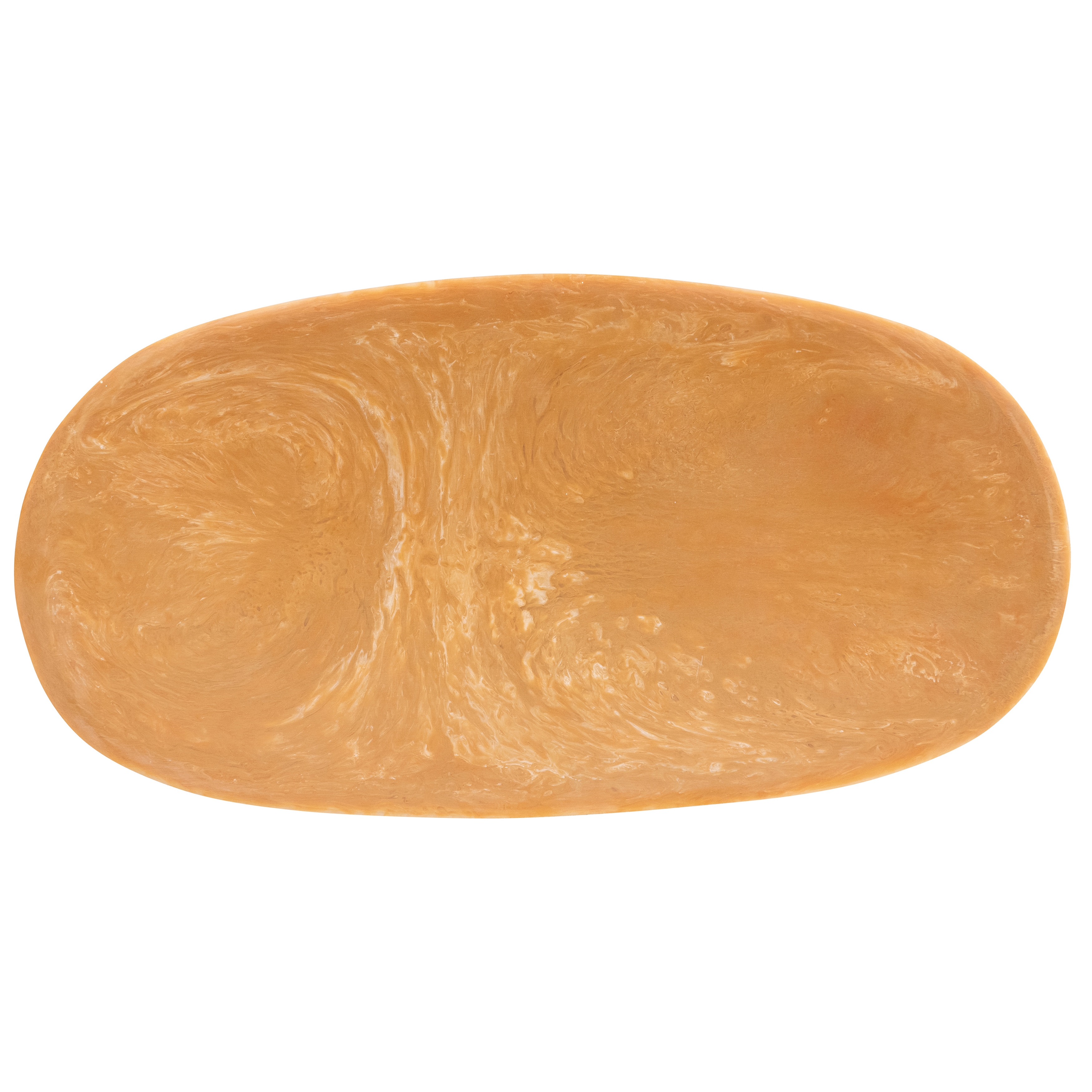 Oval Marbled Resin Platter, Brown - Image 0