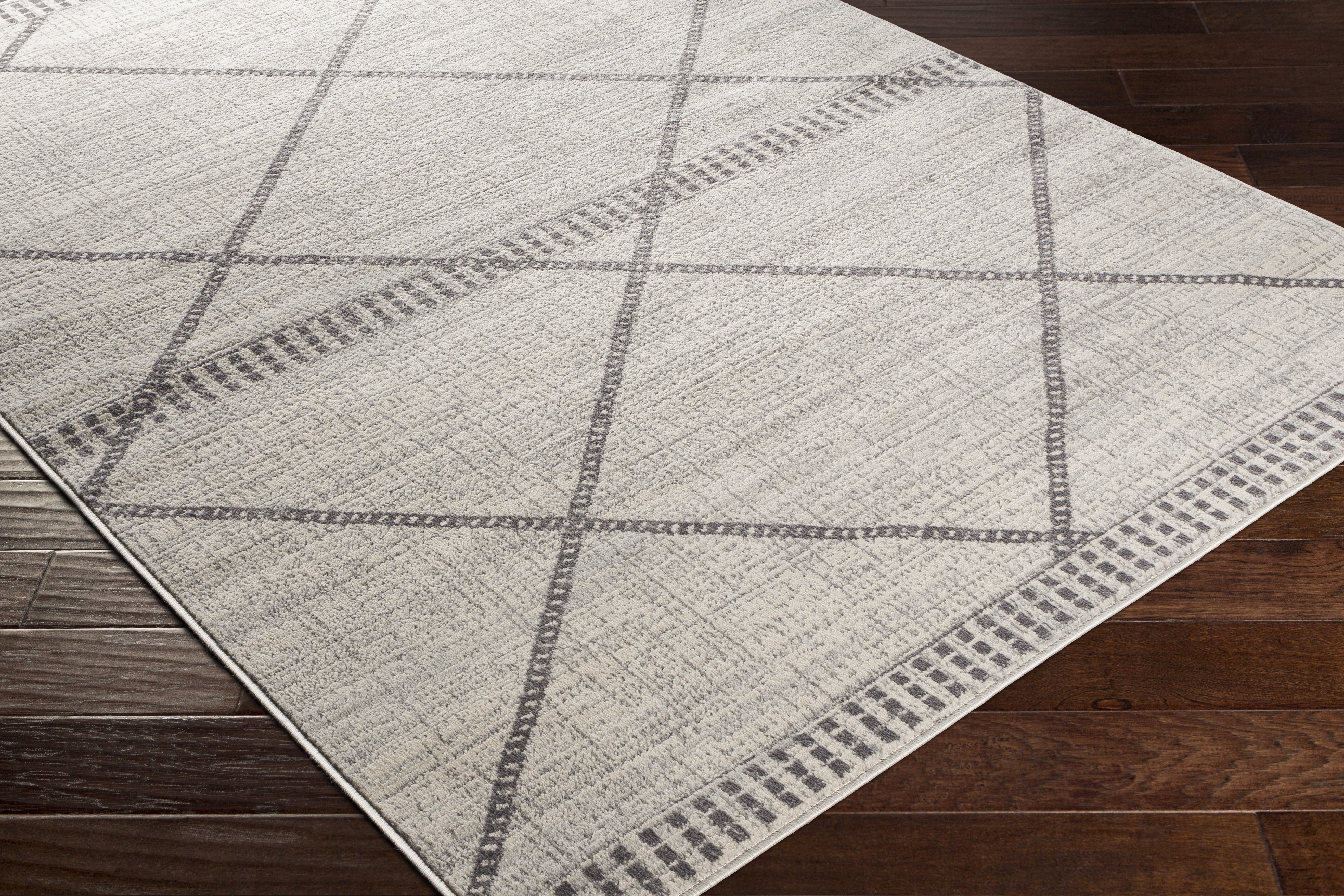 Roma Gray Indoor 7'10" x 10' Machine Woven Rug - Image 6