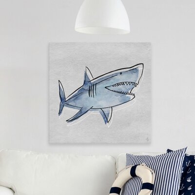 Cheeseman 'Great Shark' Print on Wrapped Canvas Art - Image 0