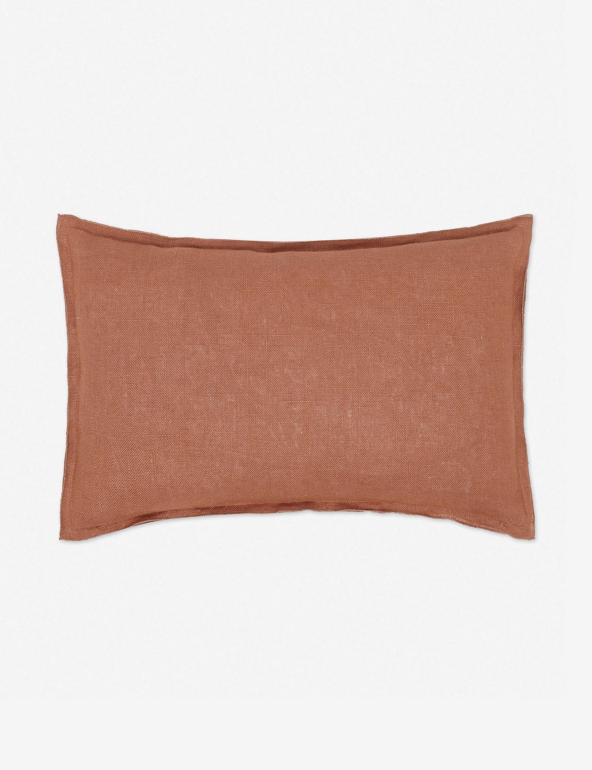 Arlo Linen Lumbar Pillow, Rust - Image 0
