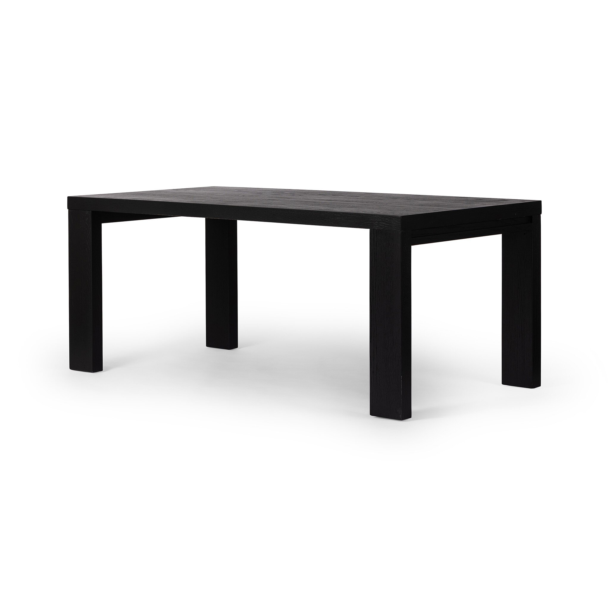 Millie Dining Table 72" - Drifted Matte Black Veneer - Image 1