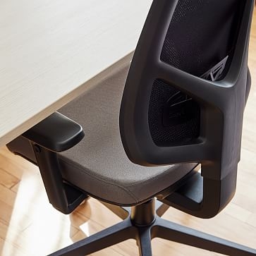 Desk Chair QC3, BU Black, fab 1 Tuxedo - Image 1