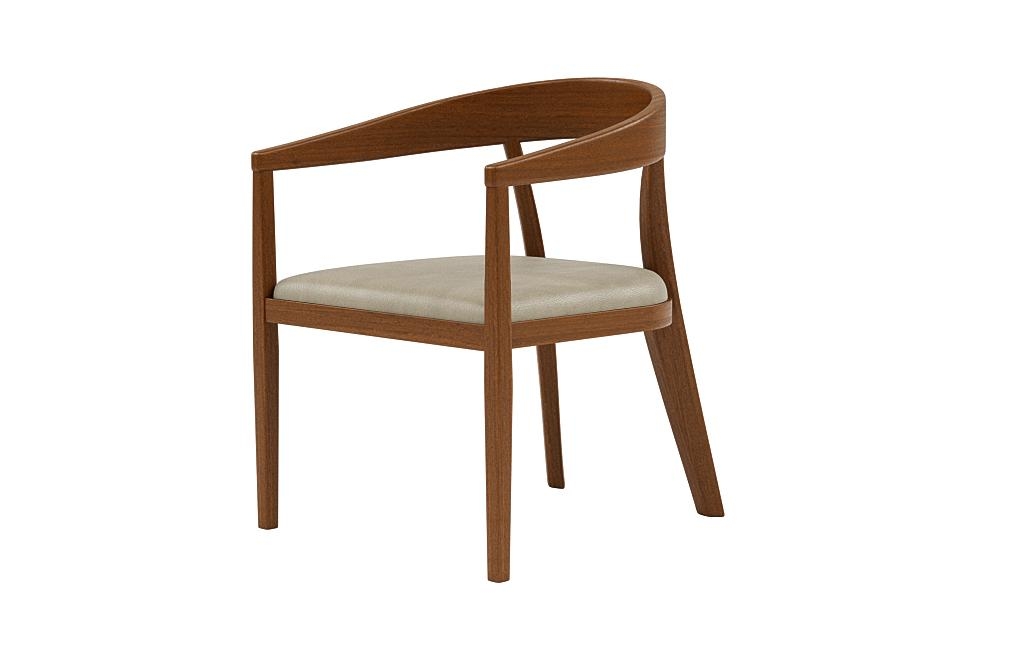 Monroe Leather Wood Framed Upholstered Chair - Image 2