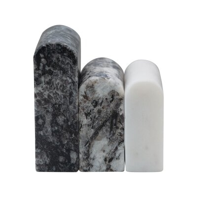 Decorative Granite & Marble Objects, Set Of 3 - Image 0