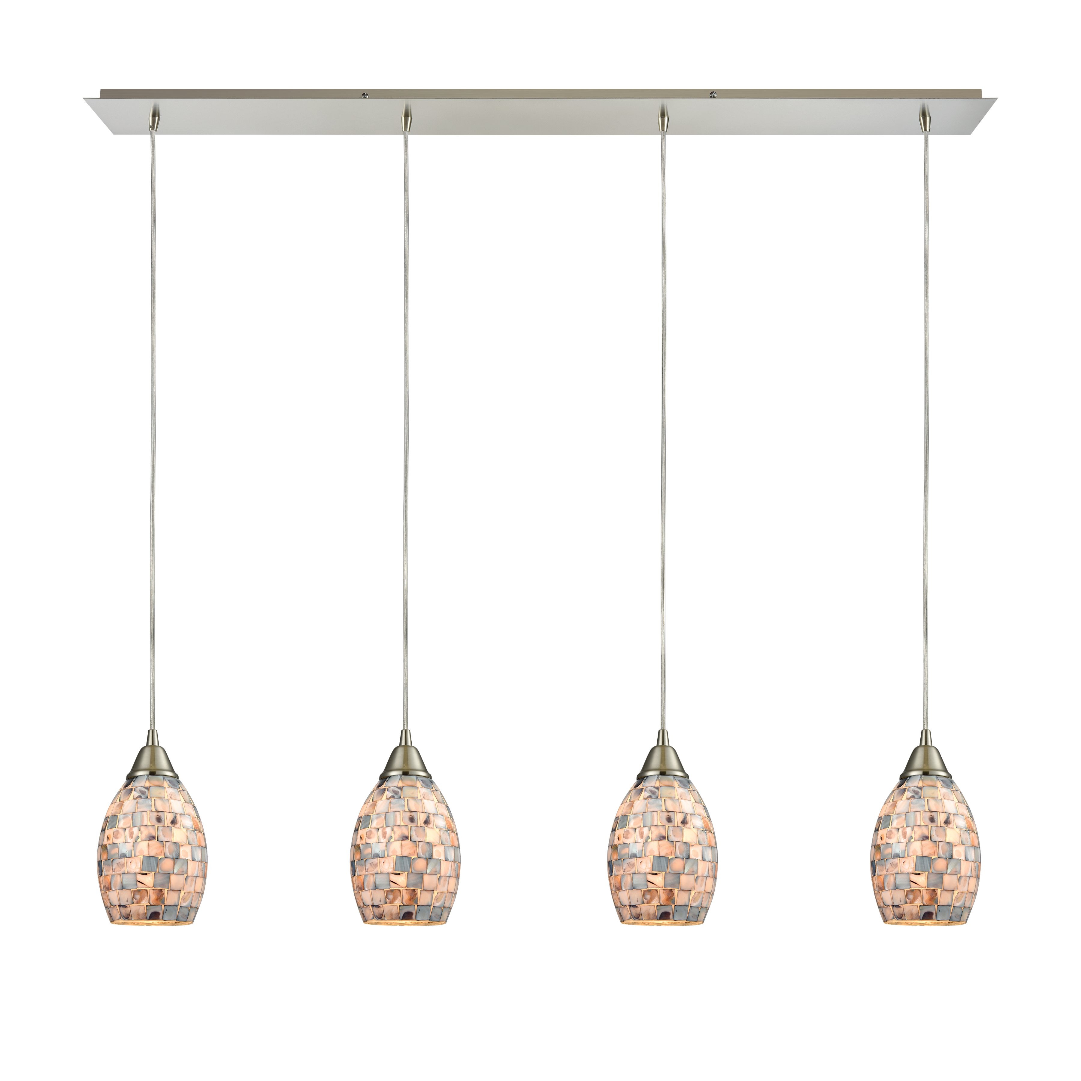 Capri 46'' Wide 4-Light Pendant - Satin Nickel - Image 0