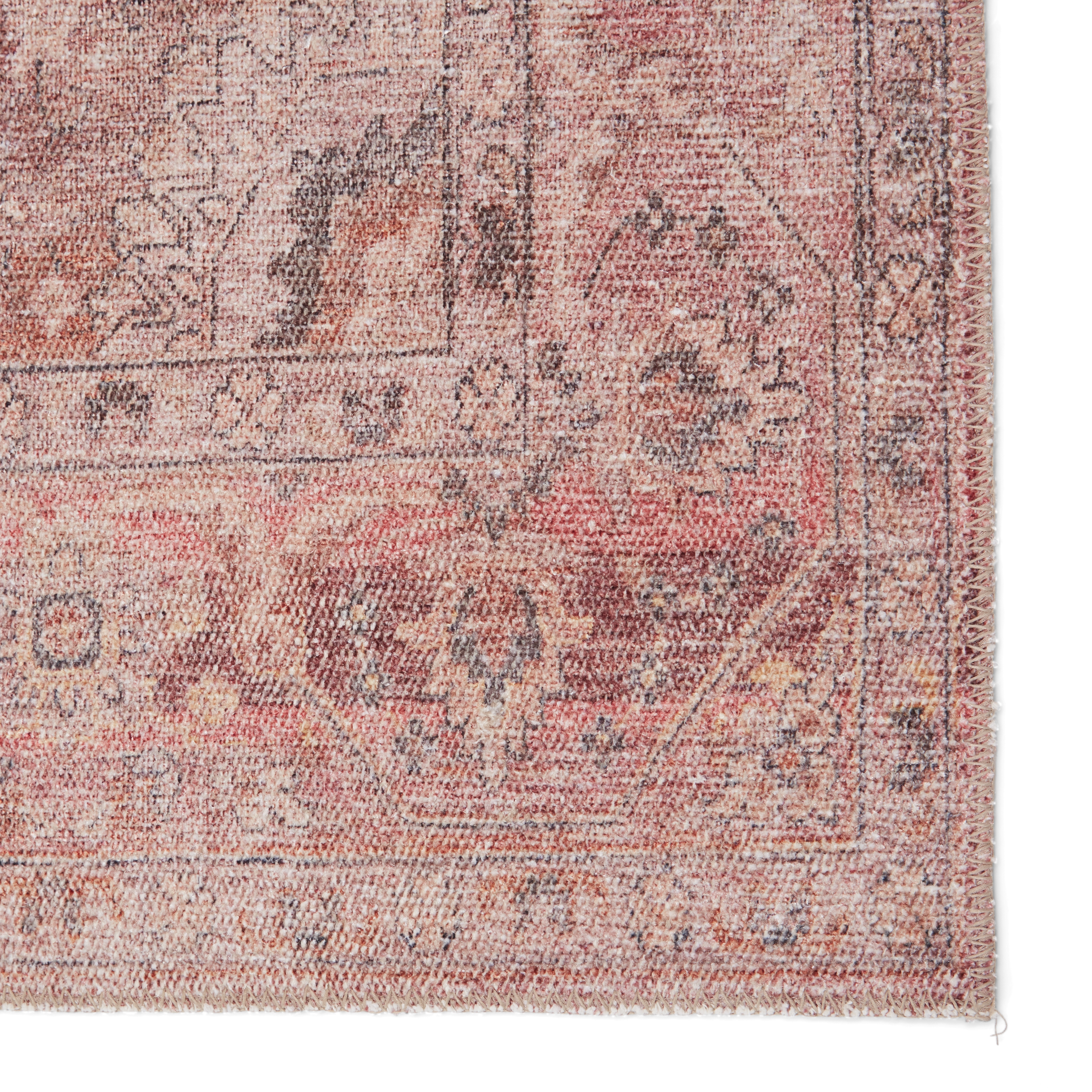 Ozan Medallion Pink/ Burgundy Area Rug (7'6"X9'6") - Image 3