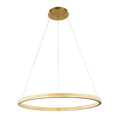 , 1.97" H x 42.5" W x 42.5" D This Exquisite LED Chandelier Is In A Sand Gold Finish - Image 0