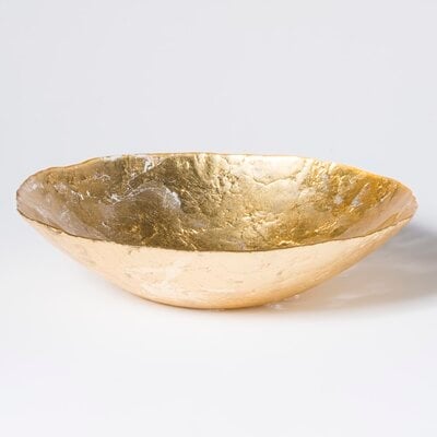 Moon Glass Glam Decorative Bowl in Gold - Image 0