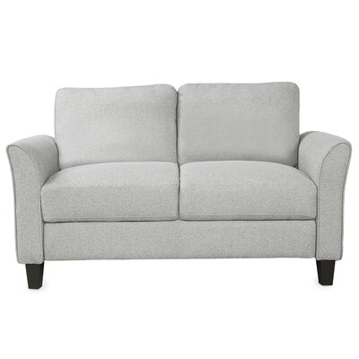 Living Room Furniture Armrest Single Chair And Loveseat Sofa (Black) - Image 0