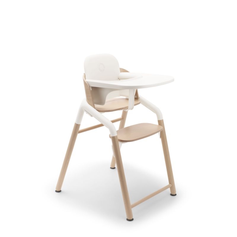 Bugaboo Giraffe White and Neutral Wood Baby High Chair Complete - Image 8