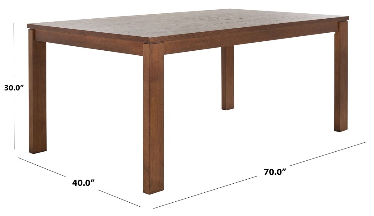 Deirdra Wood Rectangle Dining Table - Medium Oak - Image 8