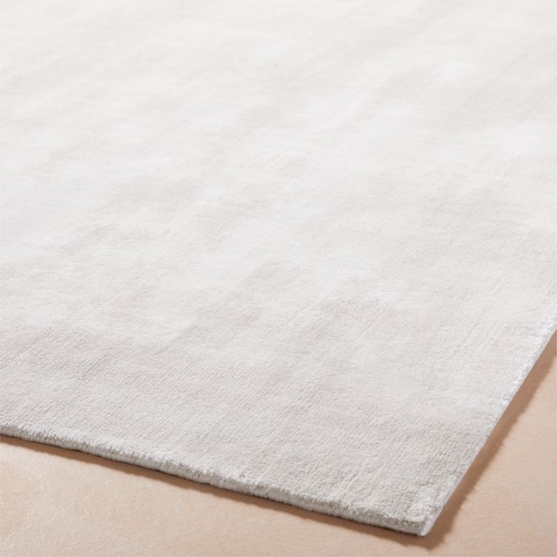 Kole Warm White Solid Performance Nylon Area Rug 6'x9' - Image 1