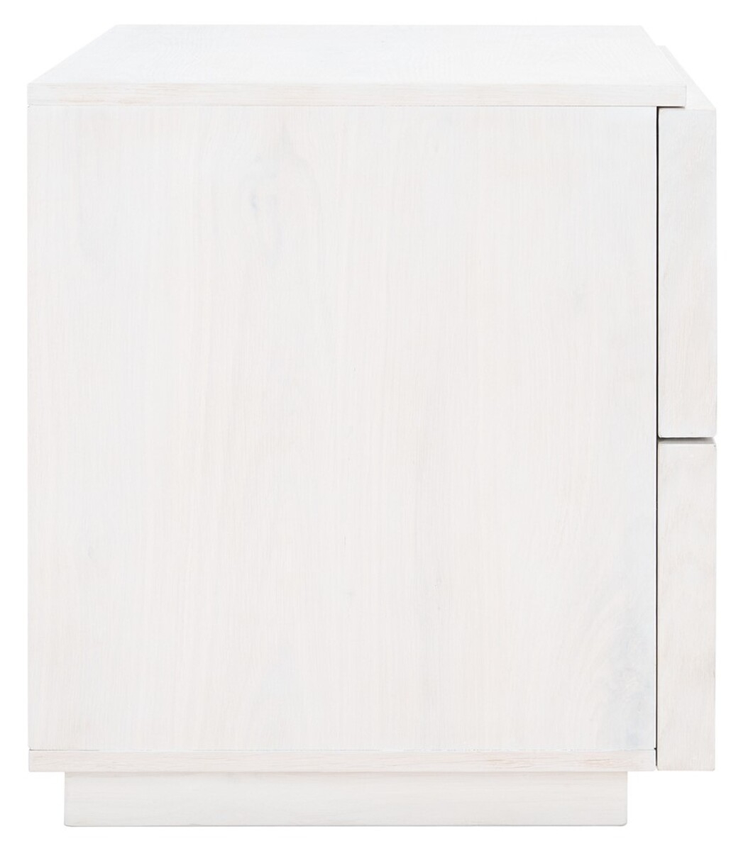 Zeus 2 Drawer Nightstand - White Wash  - Image 6