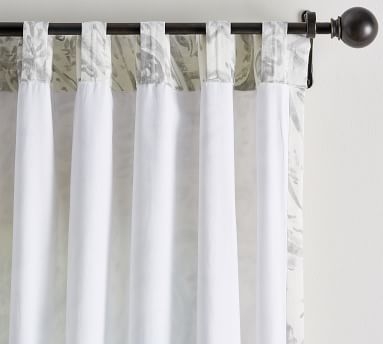 Melana Paisley Rod Pocket Curtain, 50 x 108", Gray - Image 4