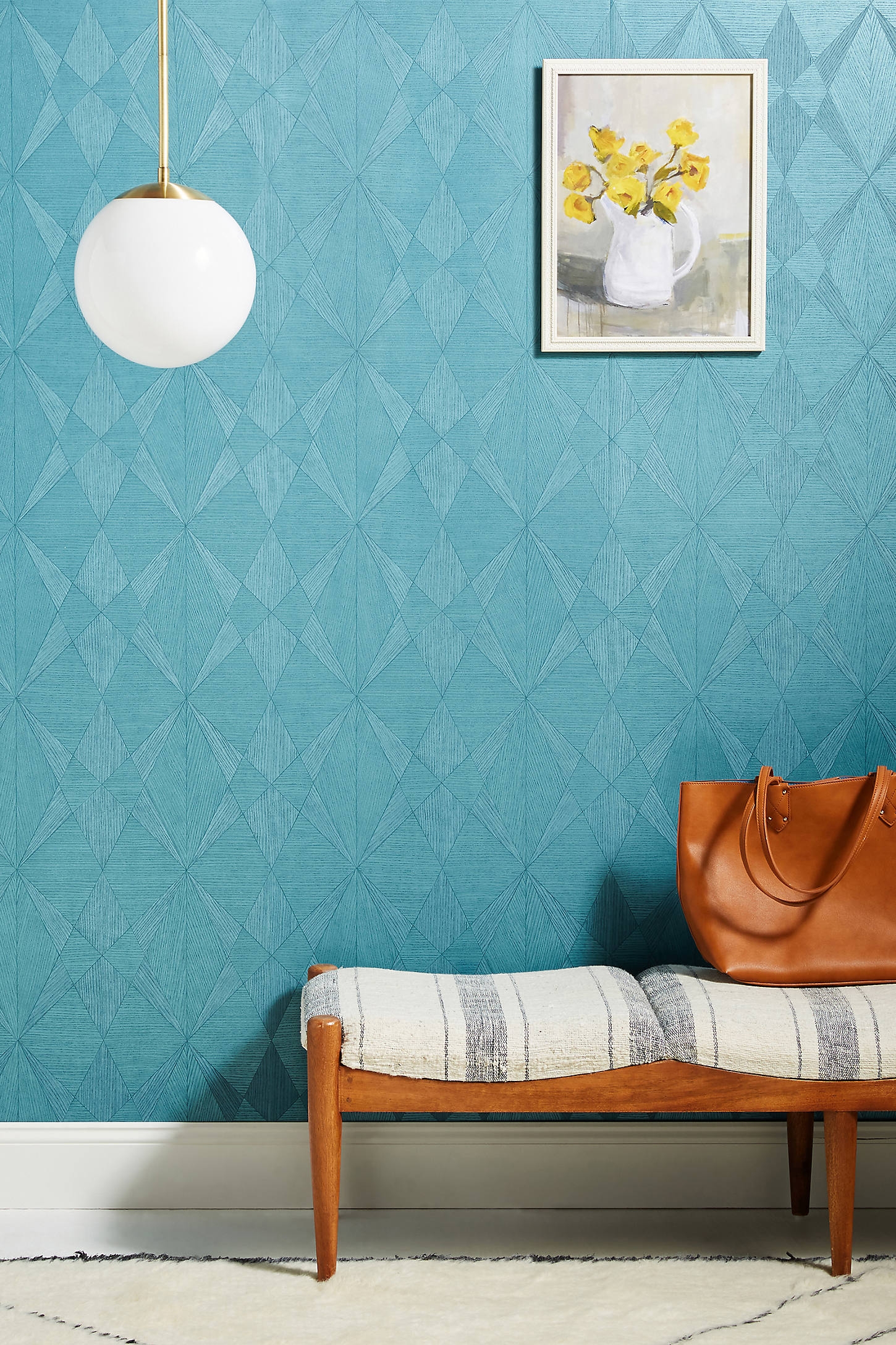 Intrinsic Geometric Wood Wallpaper - Image 0