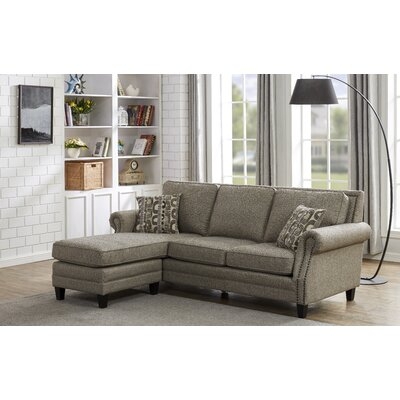 Diloram 91.5" Wide Chenille Reversible Sofa & Chaise - Image 0