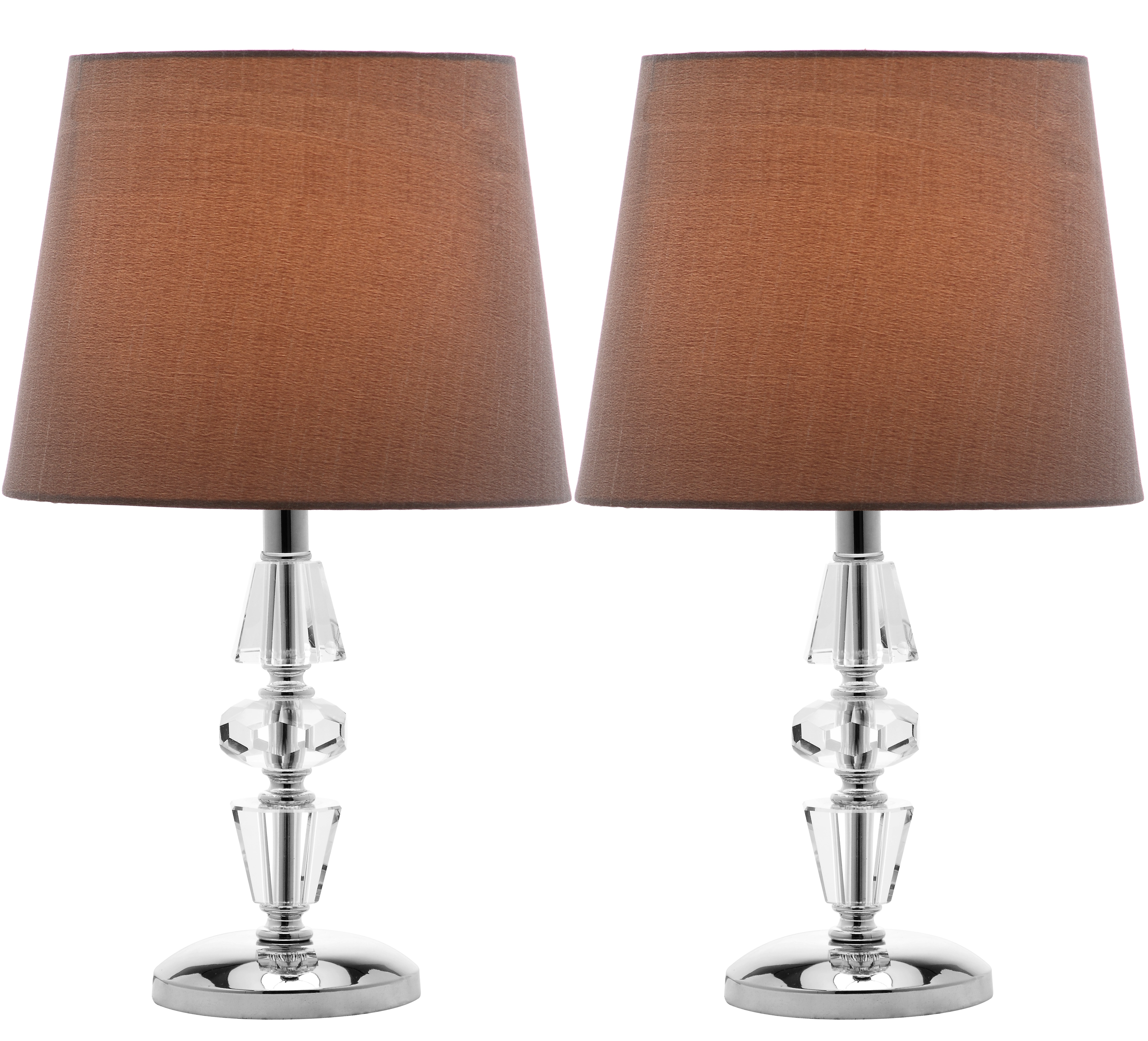 Crescendo 16-Inch H Tiered Crystal Table Lamp - Clear - Safavieh - Image 1