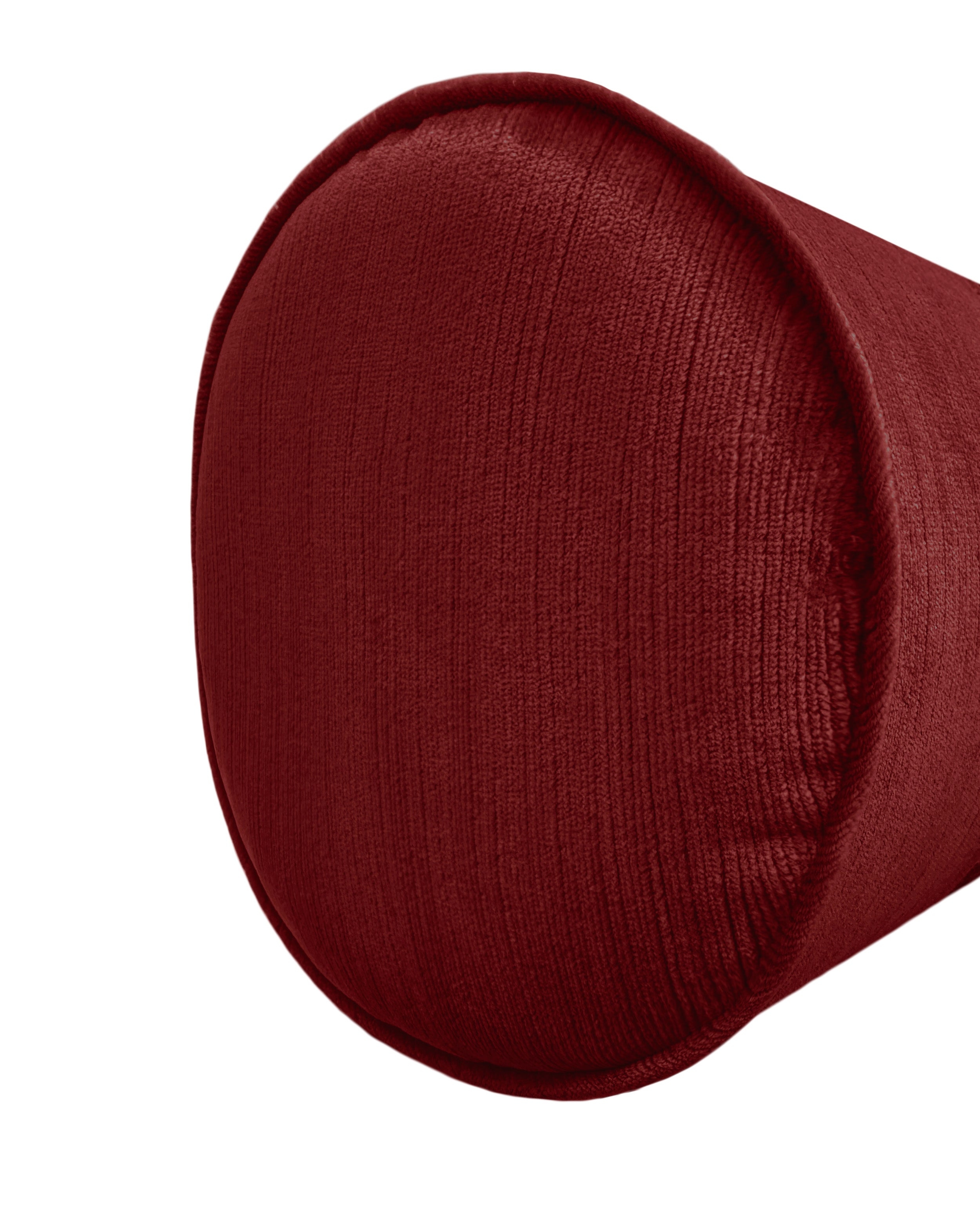 THE BOLSTER :: STRIE VELVET // CURRANT - BY THE YARD - Image 1
