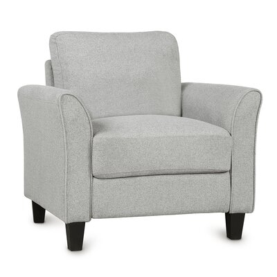 Living Room Furniture Armrest Single Sofa (Gray) - Image 0