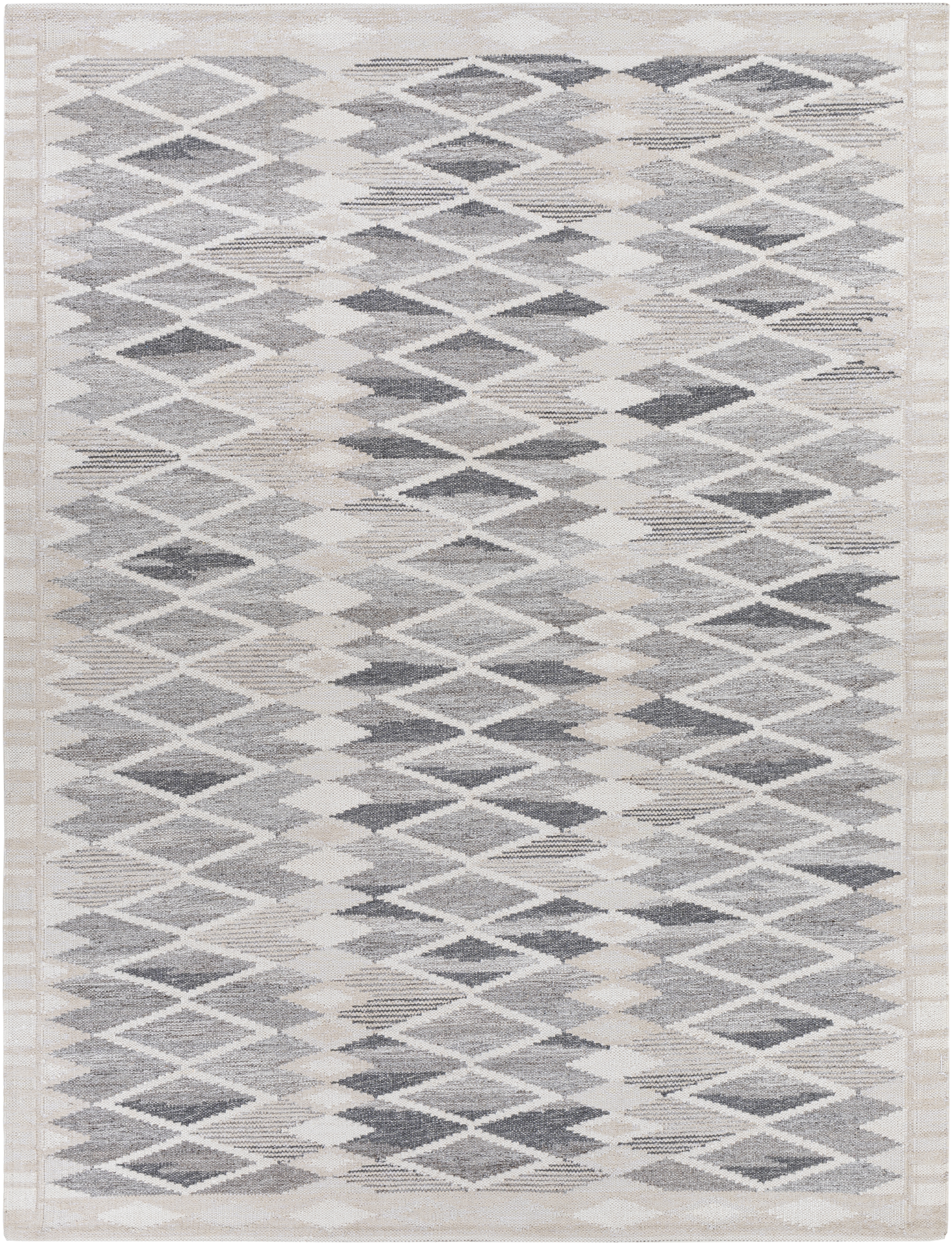 Scandi Gray Indoor 9' x 12' Handmade Rug - Image 0