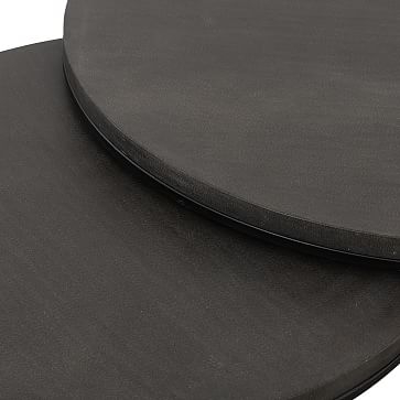 Lavastone & Iron Nesting Coffee Tables, Black, 36" - Image 1