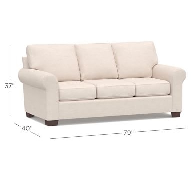 Buchanan Roll Arm Upholstered Deluxe Sleeper Sofa, Polyester Wrapped Cushions, Park Weave Oatmeal - Image 2