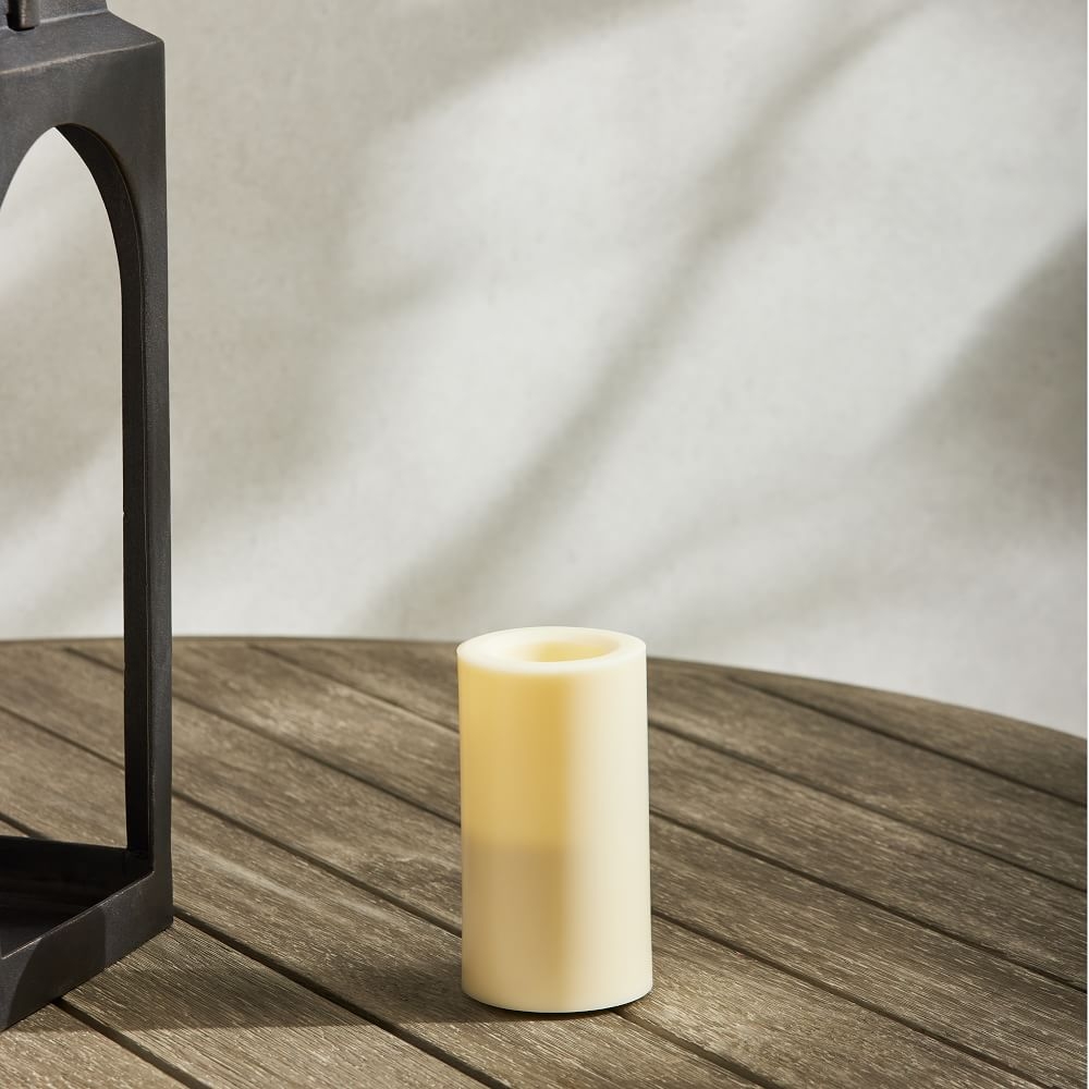Outdoor Flicker Flameless Remote Pillar Candle, 3.25x6 - Image 0