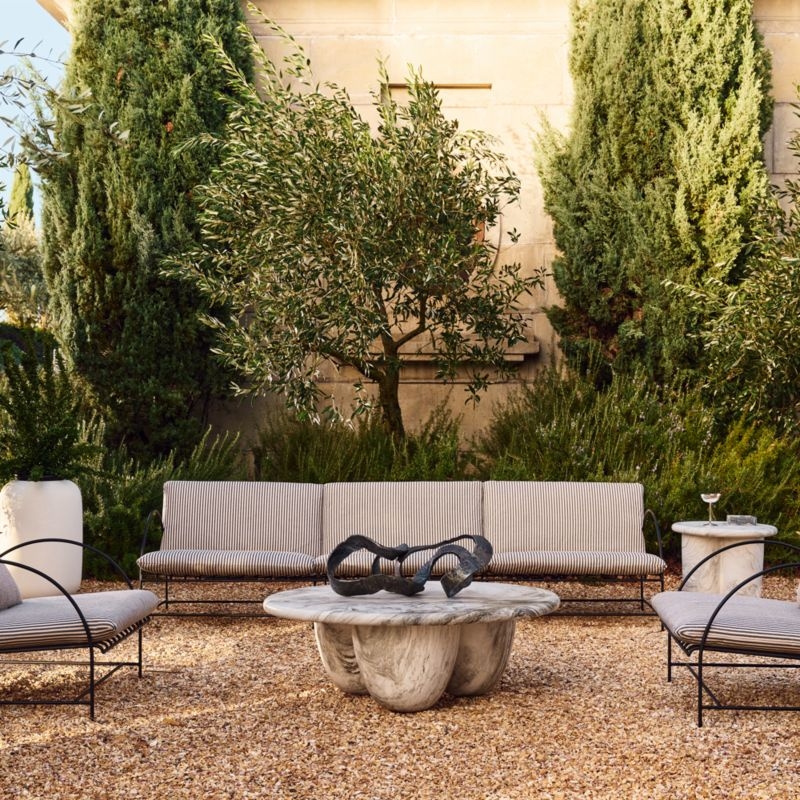 Anique Round White Cement Indoor/Outdoor Planter Tall - Image 2