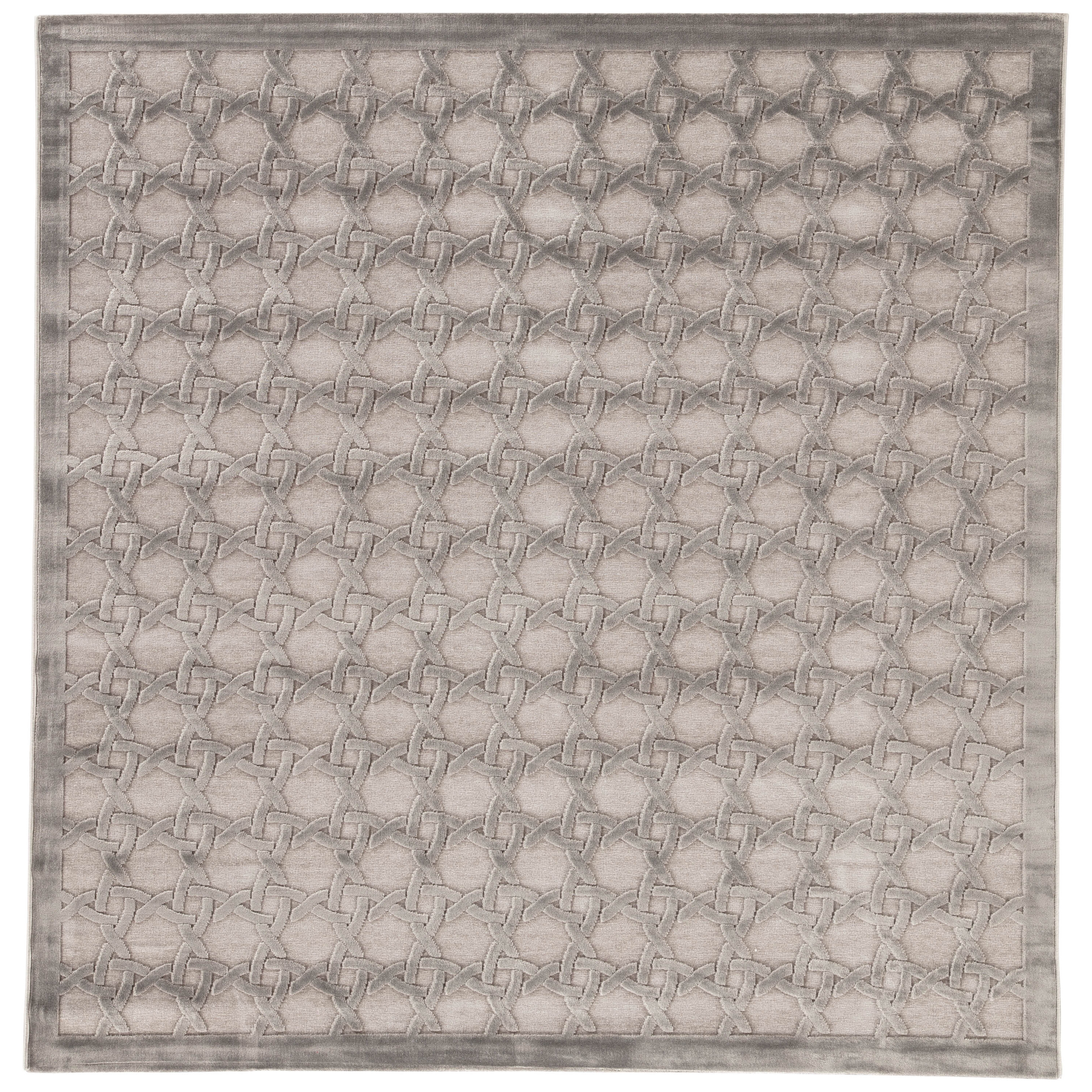Fables Gray/ Silver Square Area Rug (6' X 6') - Image 0