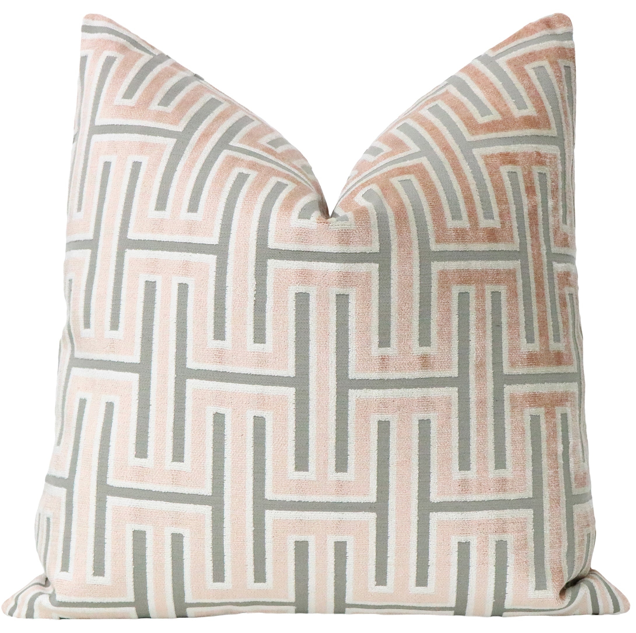 GRECIAN CUT VELVET // BLUSH - BY THE YARD - Image 0