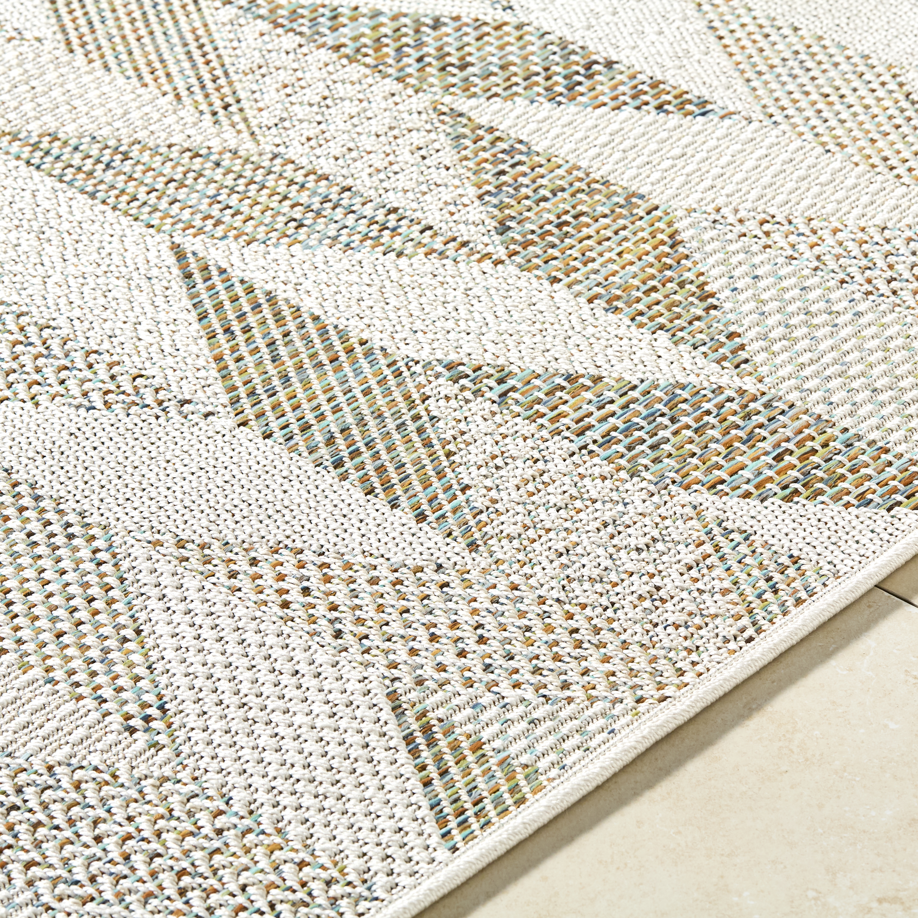 Crete  Outdoor 6'3" x 9' Machine Woven Rug - Image 2